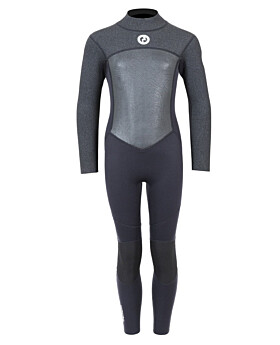 Two Bare Feet Junior Thunderclap Pro 3/2mm Wetsuit (Black / Dark Grey)-2XL