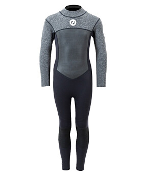 Two Bare Feet Junior Thunderclap Pro 3/2mm Wetsuit (Black / Delta Grey)-M