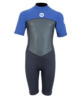 Two Bare Feet Thunderclap Pro 3/2mm Junior Shorty Wetsuit (Black/Blue)-3XL