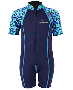 Patterned Lycra Arm Children's Wetsuit (Blue)
