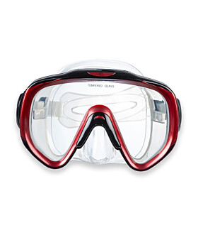 Two Bare Feet Adult Silicone Mask Set 2 XL (Red)