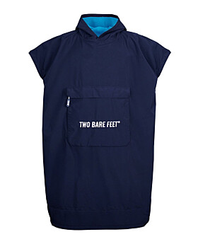 Waterproof Hooded Sleeveless Poncho Changing Robe (Marine Blue/Blue)-Medium