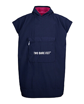 Waterproof Hooded Sleeveless Poncho Changing Robe (Marine Blue/Raspberry)-Large