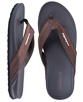 Harbour Mens Flip Flops (Dark Brown)