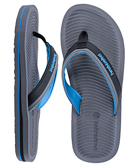 Trekker Mens Flip Flops (Grey/Blue)