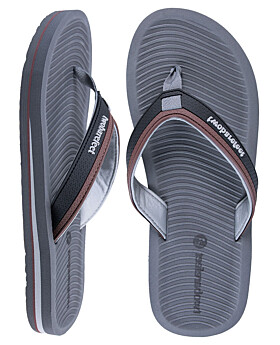 Trekker Mens Flip Flops (Grey/Brown)