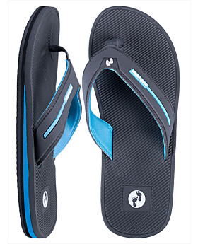 Voyage Mens Flip Flops (Grey/Blue)