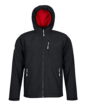 Mens Sherpa Lined Waterproof Jacket (Black/Red)