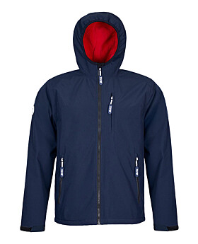 Mens Sherpa Lined Waterproof Jacket (Marine Blue/Red)