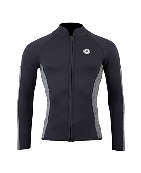 Two Bare Feet Perspective Full Zip 2.5mm Wetsuit Jacket (Black/Grey)