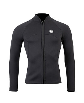 Two Bare Feet Mens Heritage 3mm Full Zip Long Sleeve Wetsuit Jacket (Black)