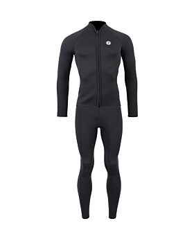 Two Bare Feet Mens Heritage Full Zip 3mm Wetsuit Jacket & Pants Set (Black)
