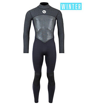 Two Bare Feet Thunderclap Pro 4/3mm Mens Winter Wetsuit (Black/Dark Grey)