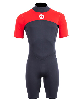 Two Bare Feet Thunderclap 2.5mm Mens Shorty Wetsuit (Red / Black)