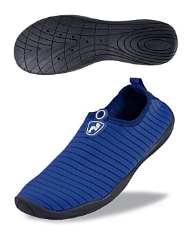 Two Bare Feet Slip On Junior Aqua Shoes (Navy)