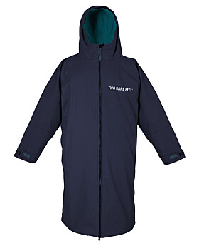 Kids Elemental Waterproof Lightweight Slimline Changing Robe (Navy/Sea Green)