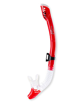 Pro Dive Series Dry Top Silicone Snorkel (Red)