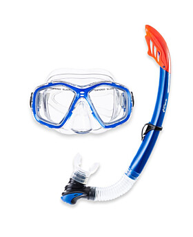 PVC Mask & Snorkel 2pc Set (Marine Blue)