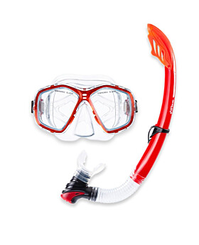 PVC Mask & Snorkel 2pc Set (Red)