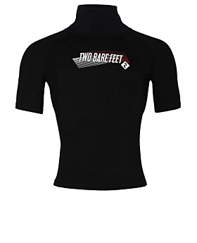 Two Bare Feet Adults Thermal Short Sleeve Rash Vest (Black)