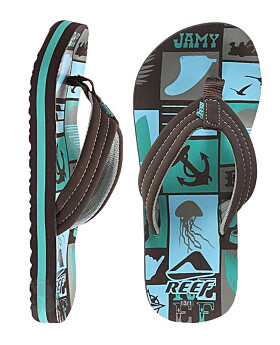 Reef Ahi Kids Sandals (Teal Brown)