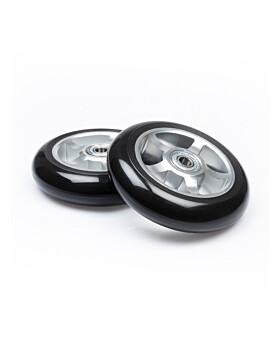 TBF Alloy Series Scooter Wheels - 5 Star (Plain Chrome Pair 2 x Wheels)