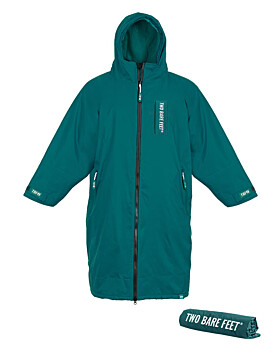 Two Bare Feet Weatherproof Changing Robe with Changing Mat (Sea Green/Sea Green)-Medium