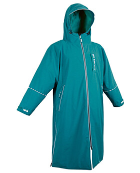 Two Bare Feet Hi-Vis Waterproof Lightweight Riding Robe (Sea Green/Sea Green)-Small