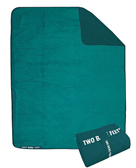 XL Sherpa Lined Waterproof Beach Travel Blanket (Sea Green/Sea Green)
