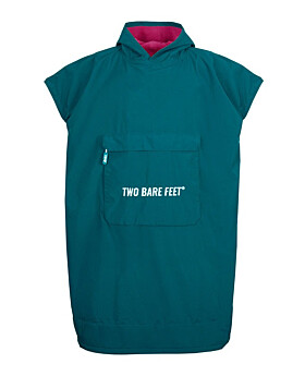 Waterproof Hooded Sleeveless Poncho Changing Robe (Sea Green/Raspberry)-Large