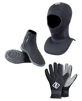 Neoprene Wetsuit Set - Gloves, Boots & Hood Set