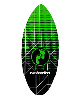 Two Bare Feet Space 41" Skimboard (Black / Green)
