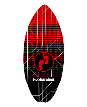 Two Bare Feet Space 41" Skimboard (Black / Red)