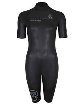 Two Bare Feet T3 Shorty Womens Triathlon Wetsuit (Black / Pink)