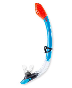 Two Bare Feet Dry Top Silicone Snorkel (Aqua)