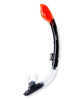 Two Bare Feet Dry Top Silicone Snorkel (Black)