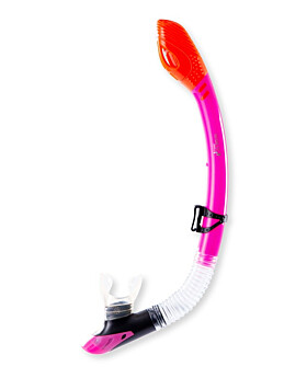 Two Bare Feet Dry Top Silicone Snorkel (Pink)