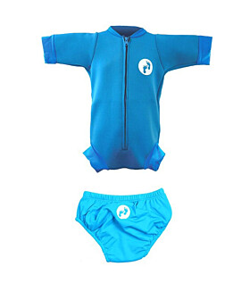 Essentials Baby Swim Kit - Newborn Wetsuit + Swim Nappy (Aqua)