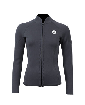 Two Bare Feet Unisex Perspective Full Zip 2.5mm Wetsuit Jacket (Black)