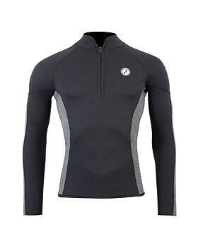 Two Bare Feet Perspective Half Zip 2.5mm Wetsuit Jacket (Black/Grey)