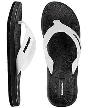Blossom Ladies Flip Flops (Black/White)