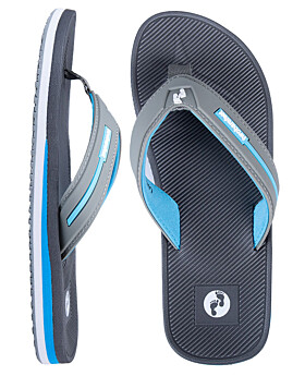 Voyage Ladies Flip Flops (Grey/Blue)