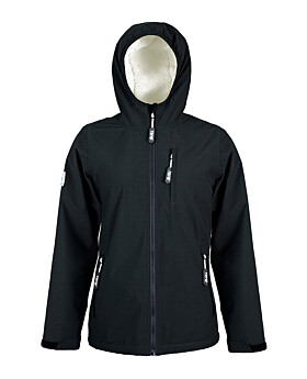 Womens Sherpa Lined Waterproof Jacket (Black/Cream)