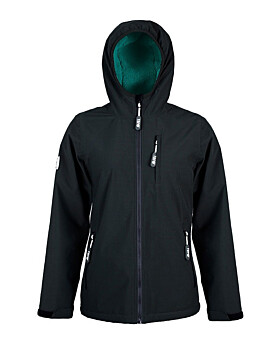 Womens Sherpa Lined Waterproof Jacket (Black/Sea Green)