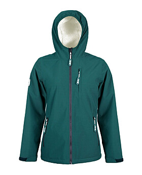 Womens Sherpa Lined Waterproof Jacket (Sea Green/Cream)