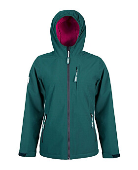 Womens Sherpa Lined Waterproof Jacket (Sea Green/Raspberry)