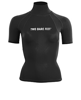 Two Bare Feet Unisex Short Sleeve Rash Vest (Black)-XL
