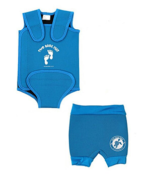 Essentials Baby Swim Kit - Wrap + Nappy Shorts (Aqua)