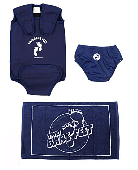 Deluxe Baby Swim Kit - Wrap + Swim Nappy + Towel (Blue)