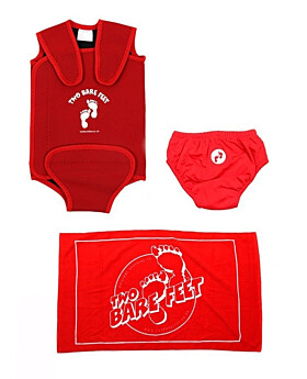 Deluxe Baby Swim Kit - Wrap + Swim Nappy + Towel (Red)